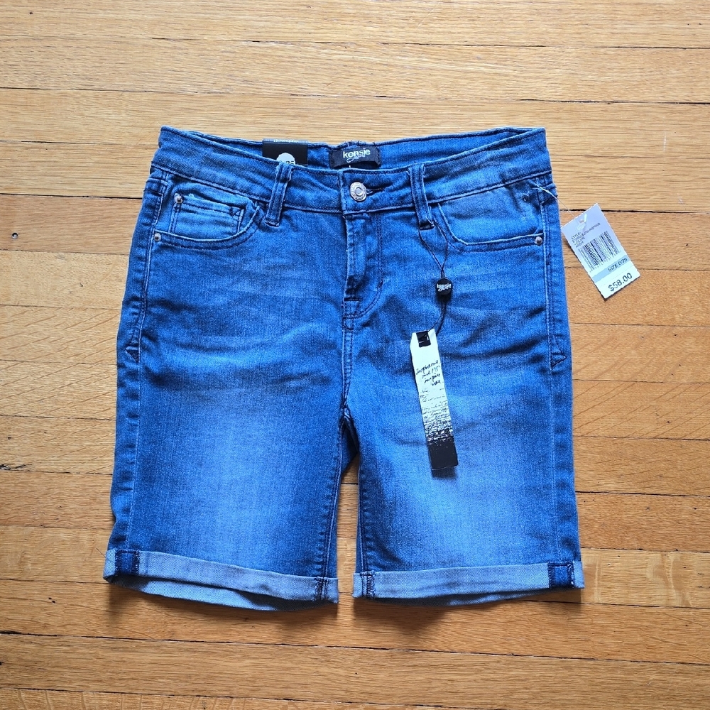 NWT, Kensie Denim, Abbey Rolled Cuff Shorts, Women's 25
